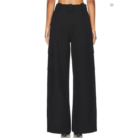 NWT ALC Black womens cargo pants size 4 A.L.C. Wide leg $495 - Picture 4 of 9